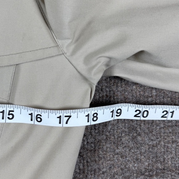 VTG London Fog Tan Double Breasted Belted Long Trench Coat Womens 8P Lightweight - Picture 14 of 14